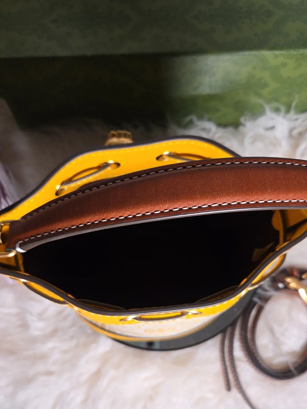 Tory Burch NWOTs Monogram Jacquad Mini Bucket Bag